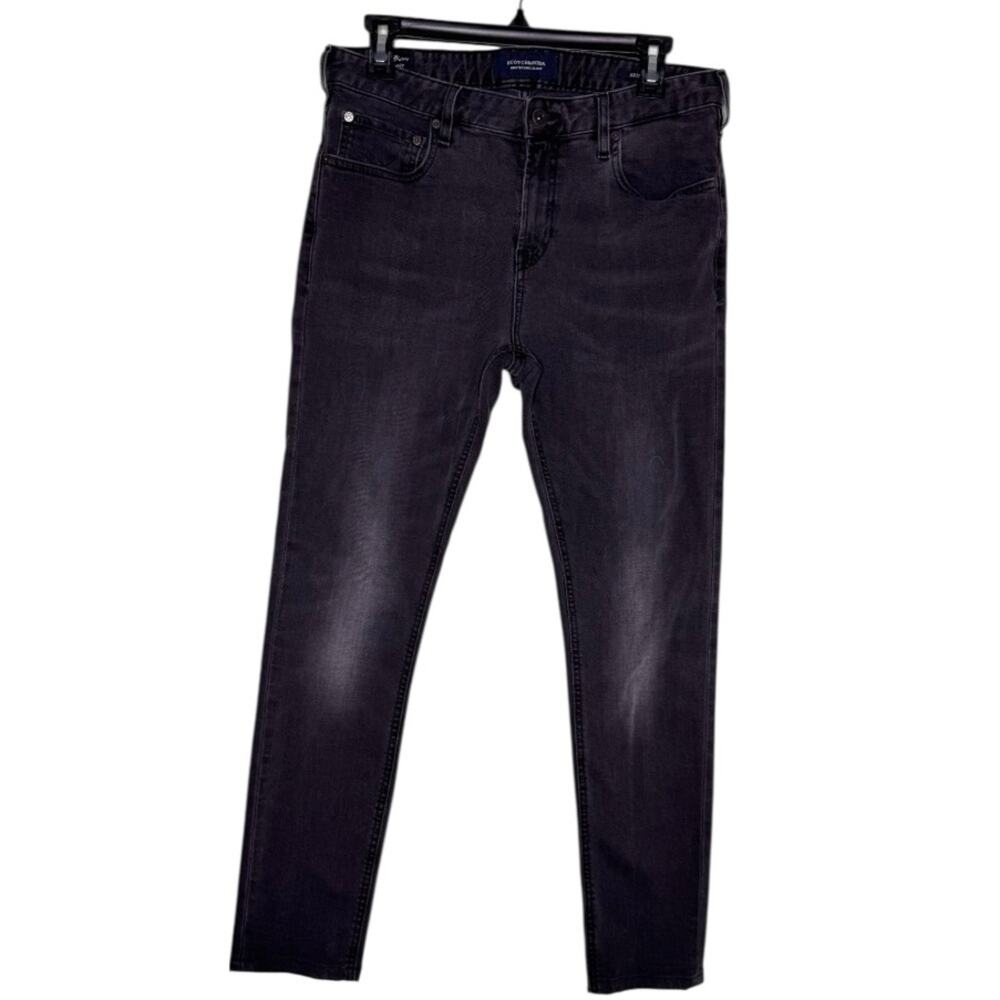 Scotch & Soda Black Amsterdams Blauw Straight Slim fit jeans Size 31/32
